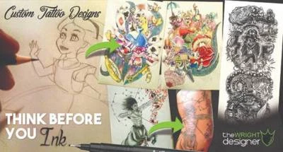 custom tattoo designs the wright designer graphic web design