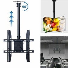 Height-Adjust 27"- 65" Ceiling Wall Mount TV Bracket Tilt Rotate 10cm Beam Hole