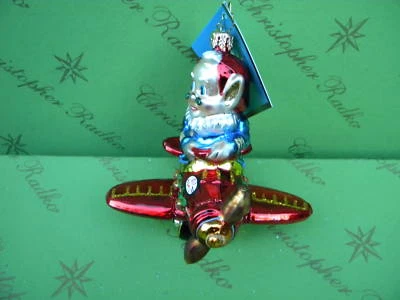 Christopher Radko Elf Express Glass Ornament