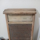 Liberty Bell Washboard&Howard Antique Metal And Wood Old Primitive Washboards — photo 5