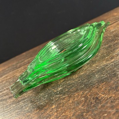 Vintage Ashtrays (3) Nesting Ashtray MCM Green Glass Peedee Japan
