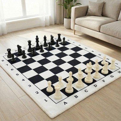 20'' Chess Set for Kids & Adults, Foldable Chess Mat with 3.75'' King, 32 Piece...