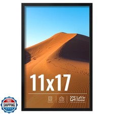 LaVie Home 11x17 Picture Frame for Wall Display, 11x17 Black Pict
