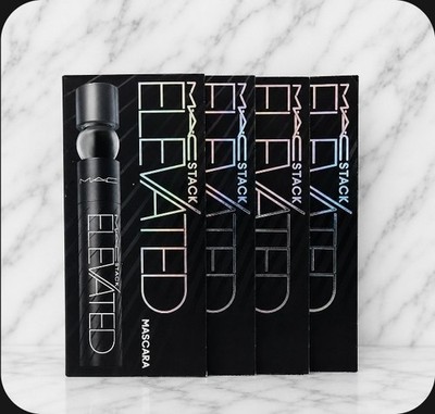 4 x MAC Cosmetics BLACK Stack Elevated Mascara .1 oz/3ml each NEW & CARDED!