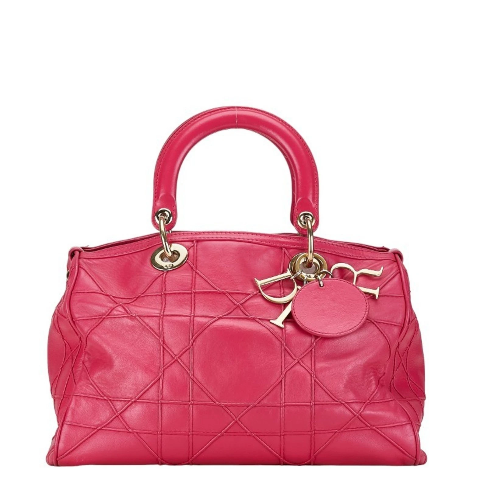 Sac à main Dior Granville en cuir rose authentique