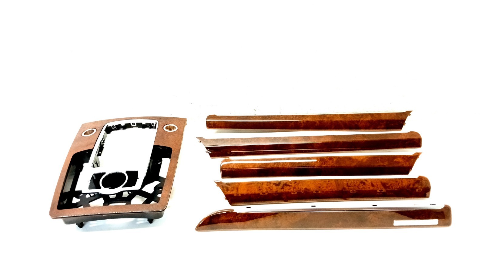 07-15 AUDI 4L Q7 CONSOLE DOOR PANEL INTERIOR WOOD TRIM SET OEM 080125