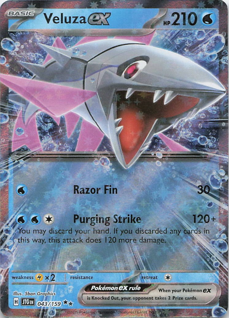 Veluza ex 043/159 Double Rare Journey Together Pokemon Holo Near Mint