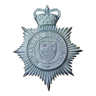 Mid Anglia Constabulary Obsolete Helmet Plate / Badge