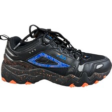 FILA OAKMONT TR 1JM01745-035 MENS BLACK LEATHER ATHLETIC HIKING SHOES SIZE 8.5