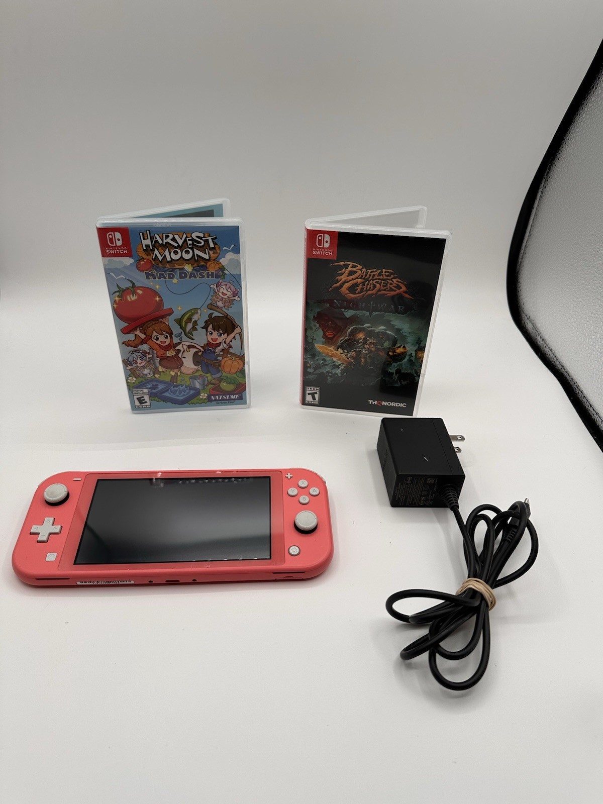 Nintendo Switch Lite Gaming Console - Coral Games! Tested Working Condition!!