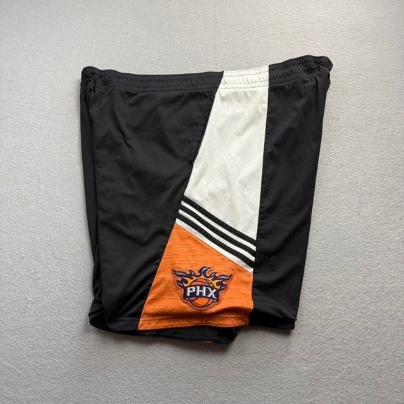 Phoenix Suns Adidas NBA Basketball Shorts Black Orange XL