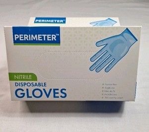 100 Count Pieces Blue Nitrile Examination Powder Free Gloves Size Small 2 boxes