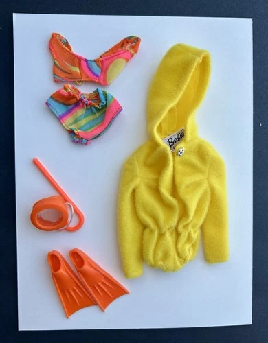 Vintage 1970s Barbie SCUBA-DO’S #1788 Complete Set w Snorkel Mask Flippers