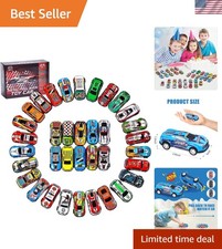 Durable 36PC Mini Pull Back Toy Car Set - Creative Fun for Children Ages 3-8