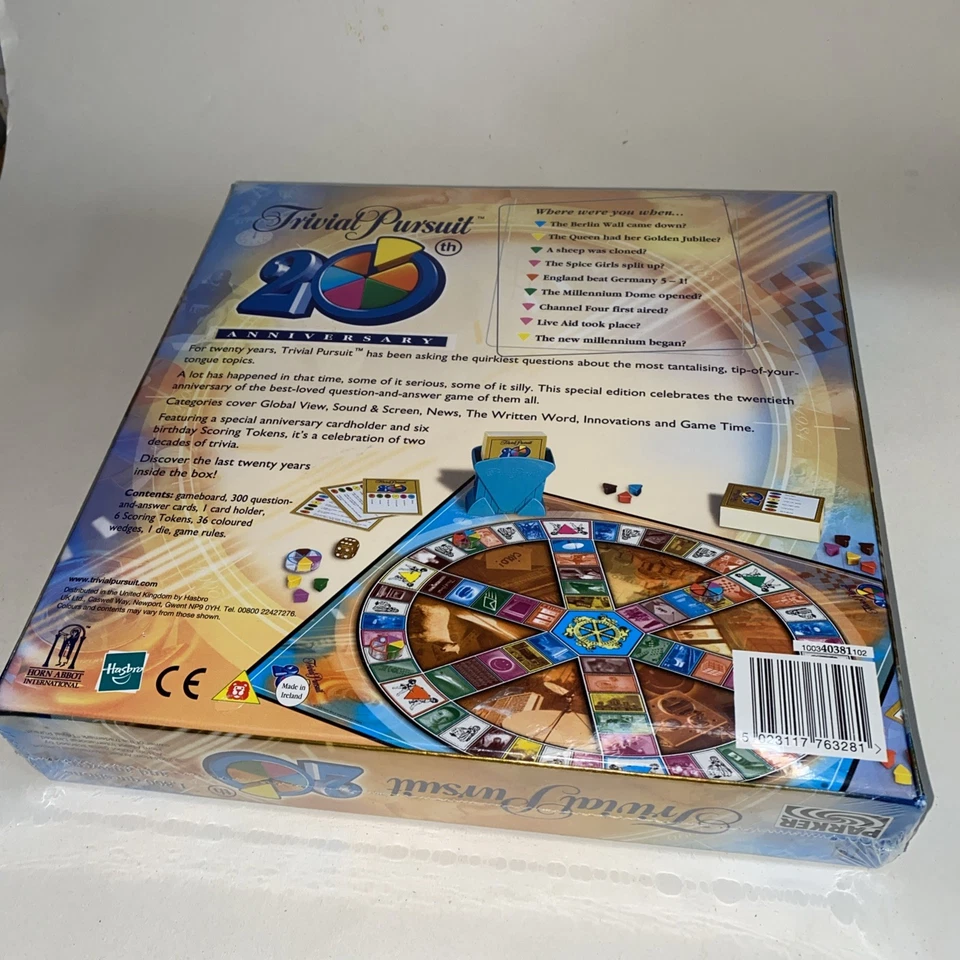 Trivial Pursuit 20th Anniversary Edition Board Game Quiz PARKER Sealed NEW - Image 4 of 4