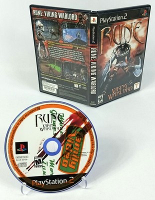 Rune: Viking Warlord (Sony PlayStation 2, 2001) Disc In Case With Cover Artwork