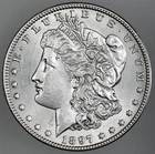 1897-P  $1  MORGAN SILVER DOLLAR  AU/UNC DETAILS "LIGHTLY CLEANED"  (260602-035)