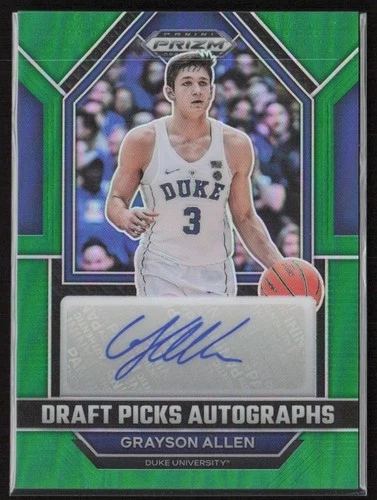 Grayson Allen 2023 Panini Prizm Draft Auto Green #DPA-GAL Duke
