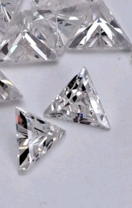 30 pieces 8 mm Triangle CZ Cubic Zirconia Loose Stones