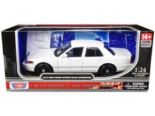2010 Ford Crown Victoria Police Interceptor 1/24 Diecast White