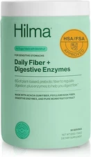 Hilma Daily Fiber and Digestive Enzymes Fiber Supplement Powder 30 servings