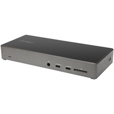 Image of StarTech USB C Dock - Triple 4K Monitor USB Type-C Docking Station - 100W Pow...
