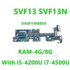 DA0FI1MB8D0 For Sony VIAO SVF13 SVF13N Motherboard i5-4200U i7-4500U 4GB 8GB RAM