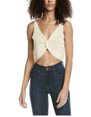 Bash BA&SH Dilly Reversible Tank Knit Linen-Blend Top US 6