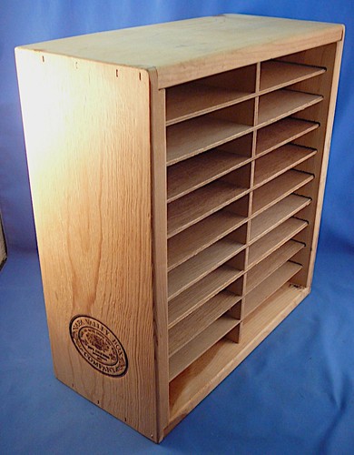 Vintage Napa Valley Wood Box 8 Track Tape, Video Game 20 Slot Storage Rack