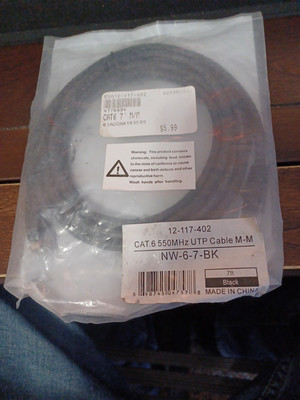 7 FT FLAT CAT.6 NETWORK CABLE BRAND NEW IN ORIGINAL WRAPPER