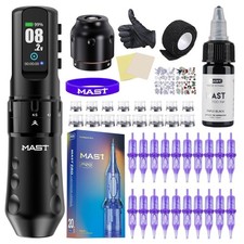 NEW Mast Tattoo Flip4 Pro Wireless Tattoo Machine Kit Rotary Tattoo Gun