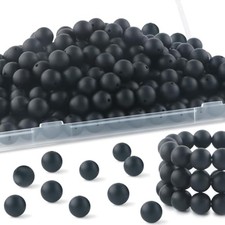 150Pcs 15mm Silicone Beads for Keychain Making Bracelet Necklace, Bulk