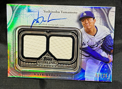 Topps 2025 Sterling Yoshinobu Yamamoto Dodgers On-Card Auto Relic 18/25 #STA-YY