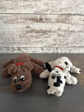 Vintage 1986 Tonka Mini Pound Puppies Brown  Dalmation 7  Plush by Tonka