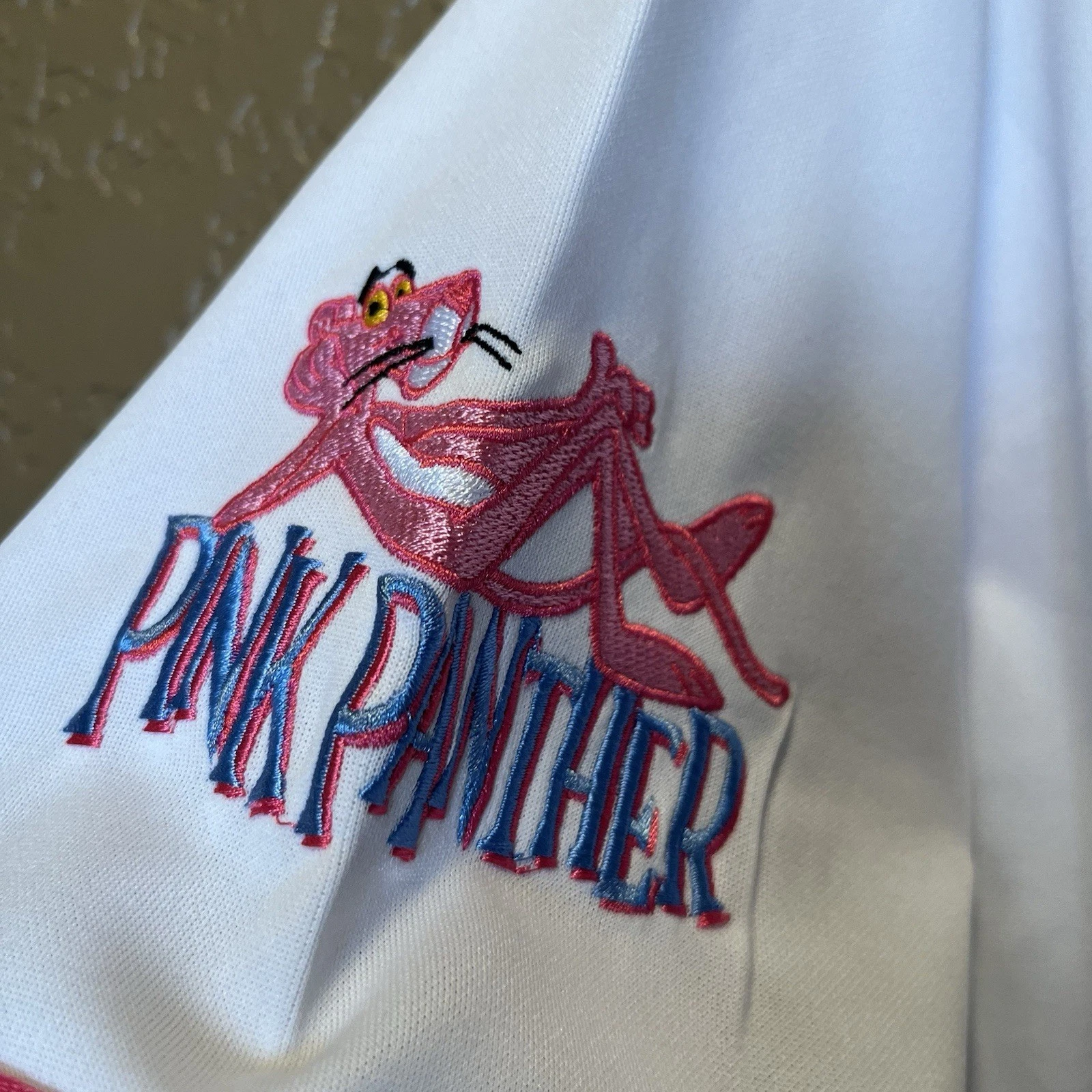 Pink Panther 3 White Men's Baseball Jersey