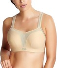 Sujetador deportivo Panache con aros de alto impacto para mujer - Latte - 40F - Nuevo SIN ETIQUETAS