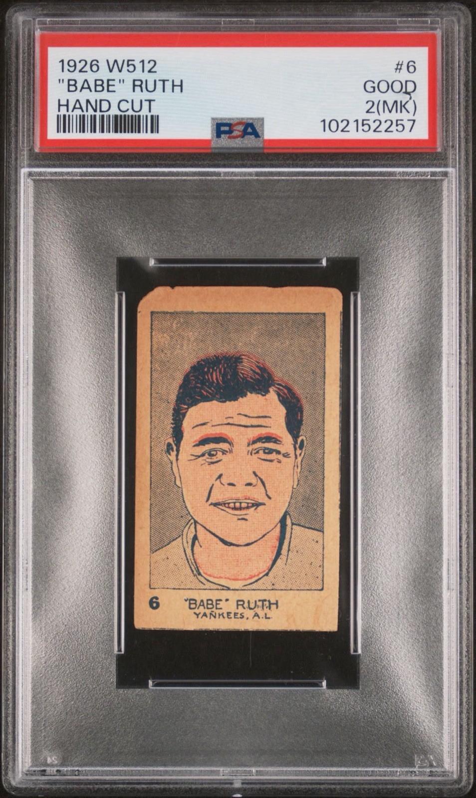 1926 Strip Cards - W512 Babe Ruth #6
