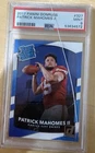 2017 Donruss #327 Rated Rookie RC Patrick Mahomes PSA 9 MINT *Cracked Slab*