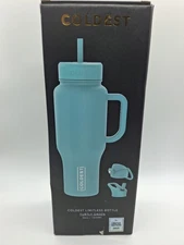 Coldest Limitless Ultra  Water Bottle with 3 lids Turtly Green  36 OZ Rare LE