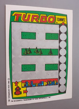 1983 Topps / Sega - Turbo Tunnel Rub Off Game - Unscratched