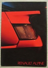 RENAULT ALPINE V6 GT & TURBO Car Sales Brochure c1990? FRENCH TEXT #35 101 01