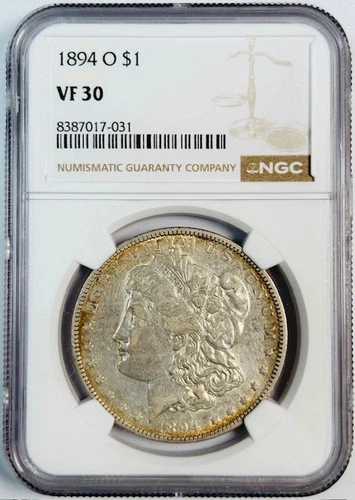 1894 O Morgan Silver Dollar NGC VF-30 Premium Quality!