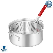 10QT Heavy-Duty Aluminum Deep Fryer Kit for Outdoor Cooking