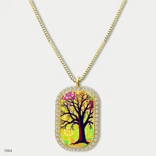 Amazing Tree Of Life Pendant Necklace Chain Photo Dog Tag Chain Gift Design Clas