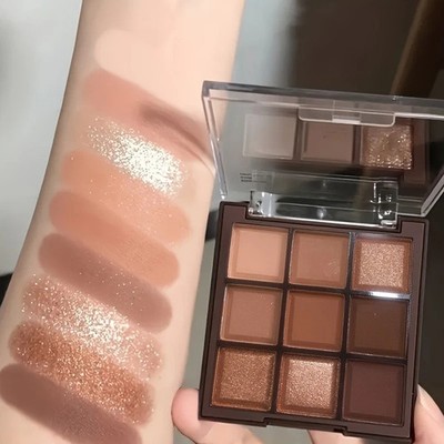 2024 Mocha Chocolate 9 Farben Lidschatten Palette Matt Schimmer Glitzer Makeup