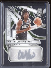 Chris Livingston 2023-24 Panini Spectra AA-CLV Aspiring Auto Black Light RC 9/10