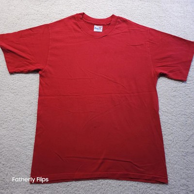 Eagle Sportswear TShirt Screenprint Large Red Crewneck Short Sleeve Solid USA
