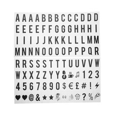 104 Black Thin Letters Number Symbols Compatible 1.39 x 2.57 inches, A Style