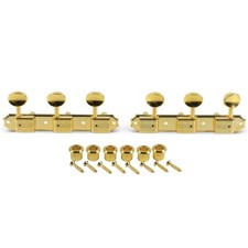 Kluson 3 per Plate Supreme Tuners Tuning Machines Gold KTS-3P-GM Oval button