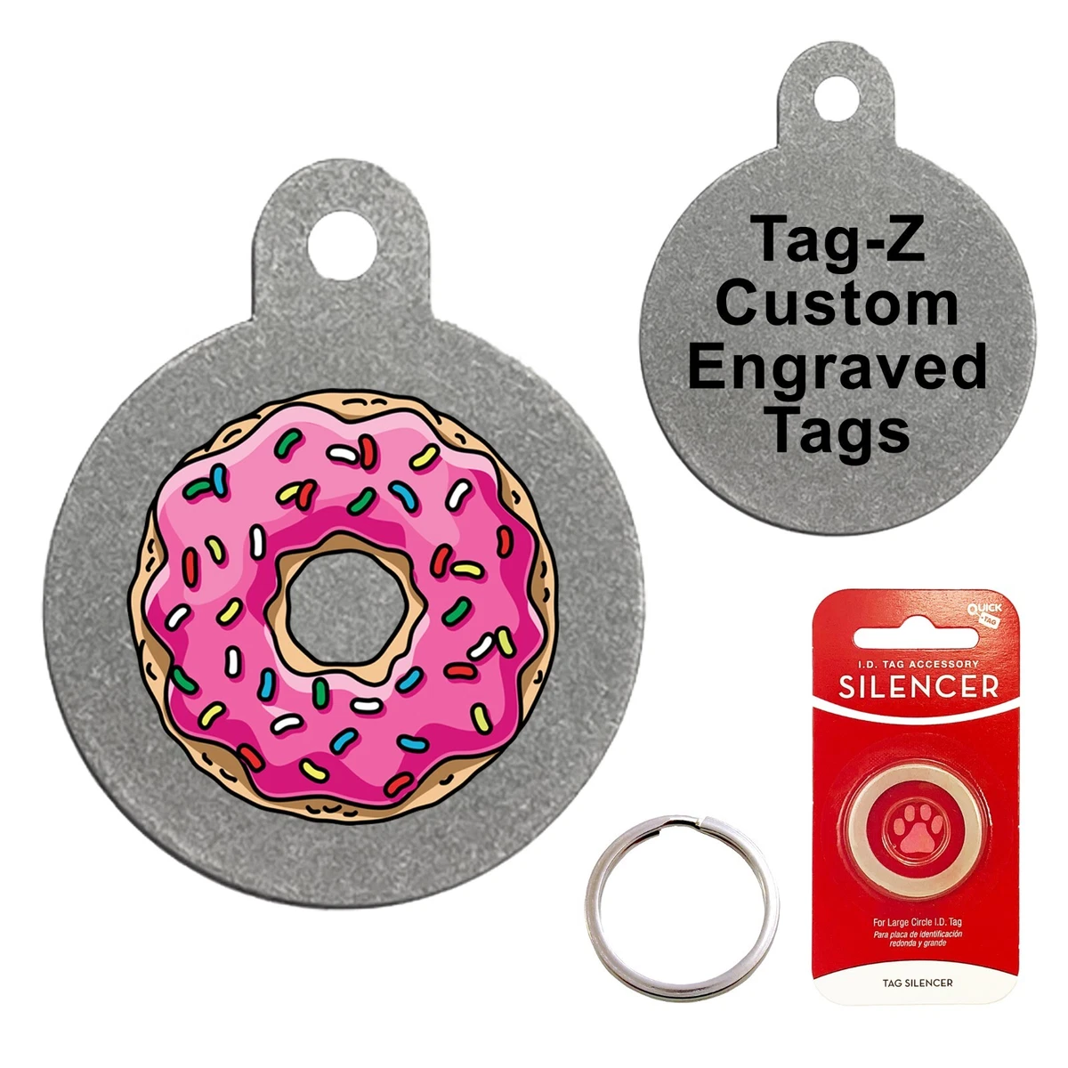 Donut top dog tag